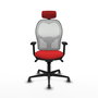 PIQUERAS Y CRESPO Silla de oficina Jorquera con mecanismo Sincro Rojo y Blanco
