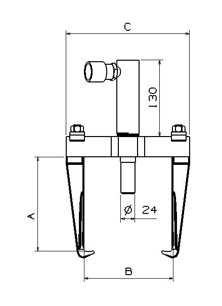 Extractor Hidráulico Forza 220X200 Patas Rígidas