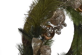 DKD Home Decor Corona Navidad Moderna Verde Dorado 12 x 60 x 60 cm (2 Unidades)