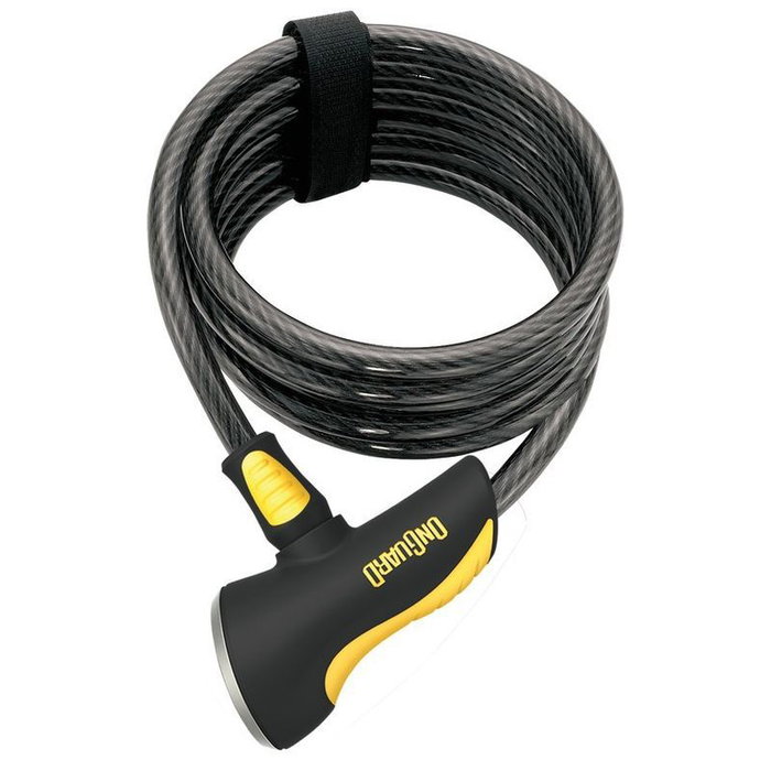 ONGUARD Cable espiral antirrobo Dobermann 8029 con cilindro BumbBlok y soporte Snap Lock QR ONGUARD Cable espiral antirrobo Dobermann 8029 con cilindro BumbBlok y soporte Snap Lock QR