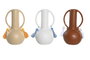 DKD Home Decor Surtido de 3 Jarrones con Flecos en Beige, Terracota y Blanco