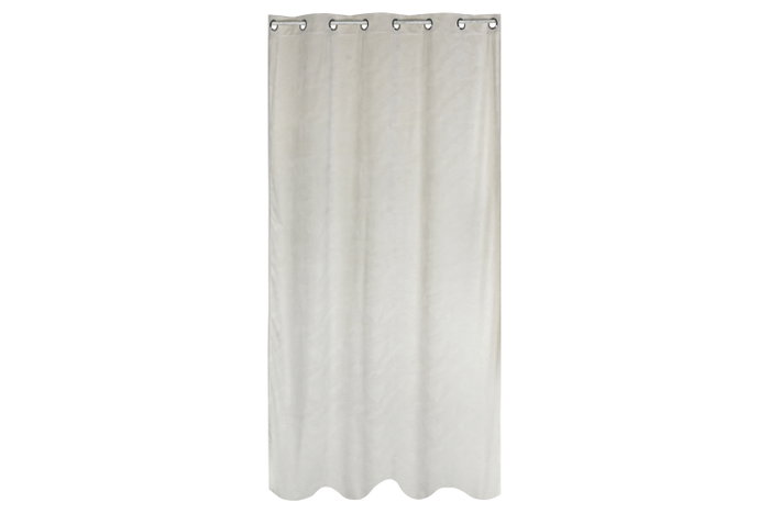 DKD Home Decor Cortina de Poliester 140x260 con 8 Anillas Crudo