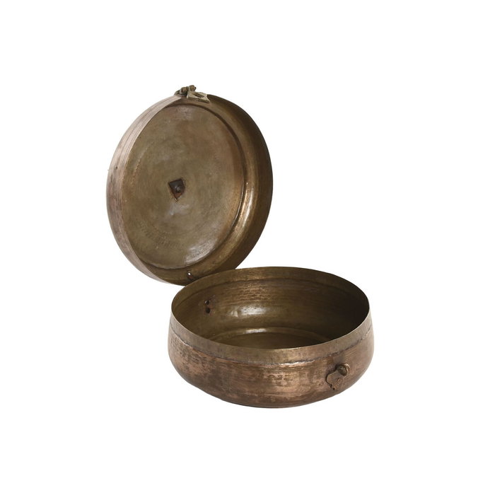 DKD Home Decor Caja de Latón Labrada a Mano Cobre 25x25x10 cm DKD Home Decor Caja de Latón Labrada a Mano Cobre 25x25x10 cm