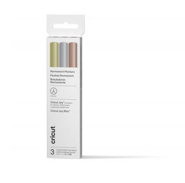 Cricut 2011934 Marcador Permanente Set Cobre, Oro y Plata 3 Piezas