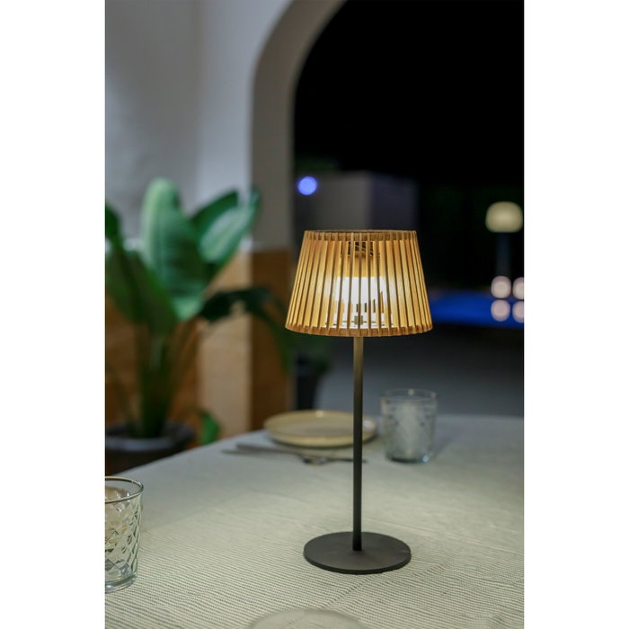 New Garden Okinawa Solar Table Lamp Black