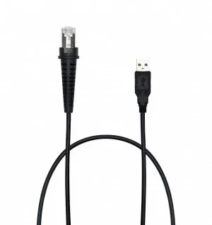 Newland CBL036UA Cable USB a RJ45 3m Negro para Lector de Códigos de Barras - Compatible con HR32, Marlin, BT, SD
