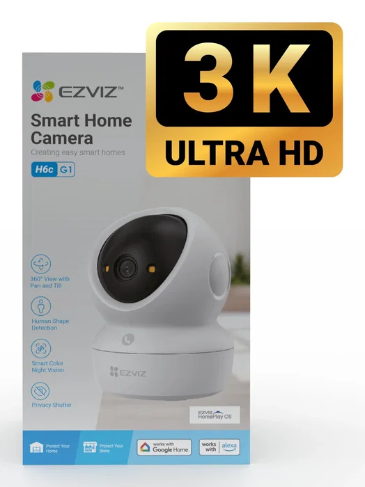 EZVIZ H6c G1 3K Cámara de seguridad IP esférica para interiores EZVIZ H6c G1 3K Cámara de seguridad IP esférica para interiores