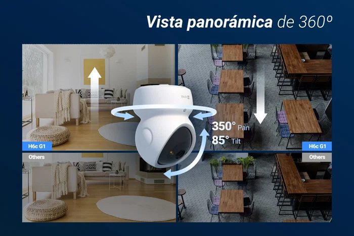 EZVIZ H6c G1 3K Cámara de seguridad IP esférica para interiores EZVIZ H6c G1 3K Cámara de seguridad IP esférica para interiores