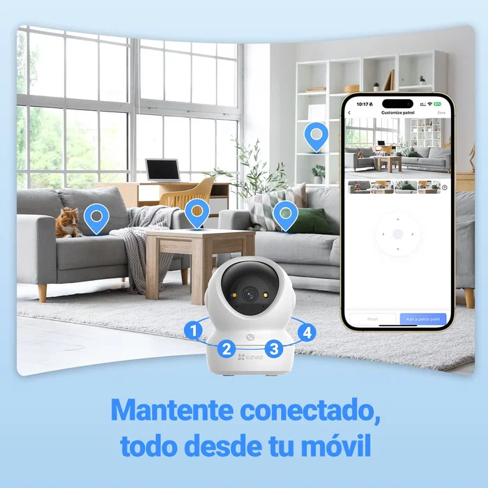EZVIZ H6c G1 3K Cámara de seguridad IP esférica para interiores EZVIZ H6c G1 3K Cámara de seguridad IP esférica para interiores