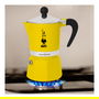 Bialetti RAINBOW Cafetera Italiana 3 Tazas Amarillo Aluminio