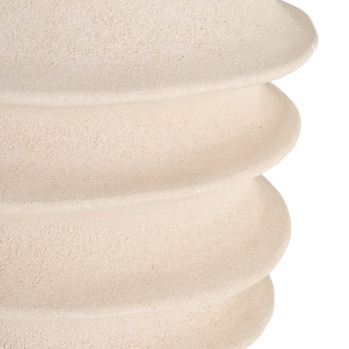 Jarrón Crema Cerámica Decoración 30 X 30 X 33 cm