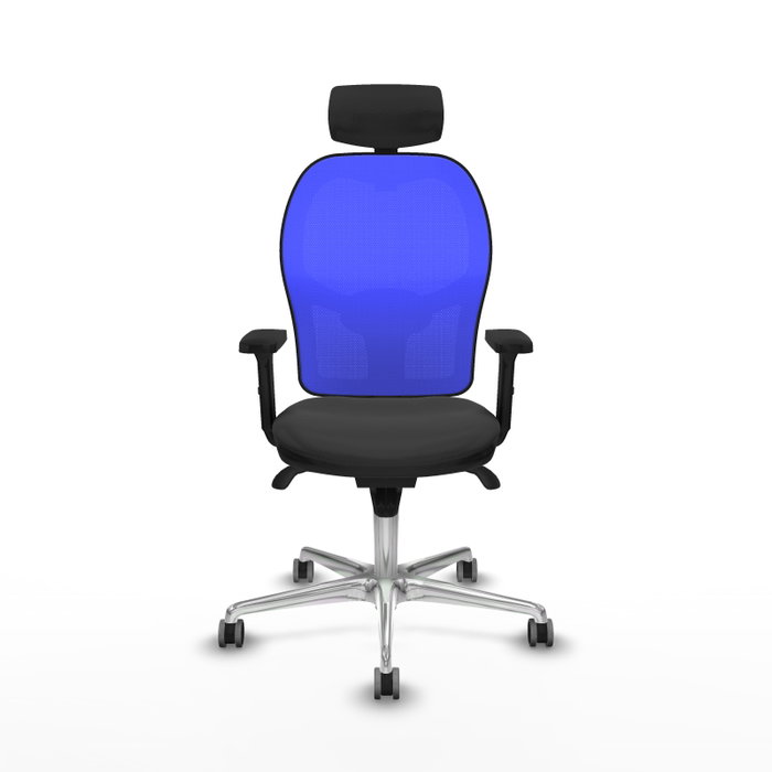 PIQUERAS Y CRESPO Silla de oficina Jorquera con mecanismo Sincro, Gris oscuro y Azul