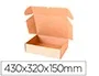 Q-connect Caja Automontable para E-commerce y Regalo, Cartón Reciclado Canal Simple 3mm Kraft, 430x320x150 mm