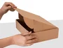 Q-connect Caja Automontable para E-commerce y Regalo, Cartón Reciclado Canal Simple 3mm Kraft, 430x320x150 mm