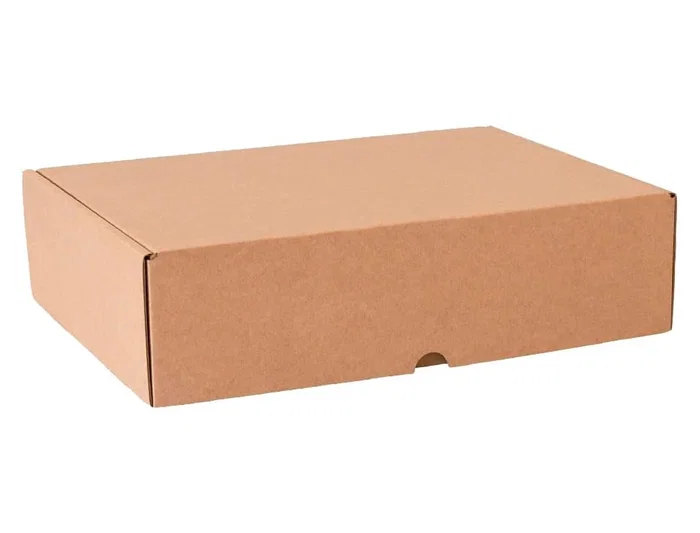Q-connect Caja Automontable para E-commerce y Regalo, Cartón Reciclado Canal Simple 3mm Kraft, 430x320x150 mm
