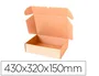 Q-connect Caja Automontable para E-commerce y Regalo, Cartón Reciclado Canal Simple 3mm Kraft, 430x320x150 mm