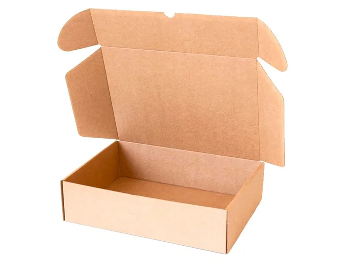 Q-connect Caja Automontable para E-commerce y Regalo, Cartón Reciclado Canal Simple 3mm Kraft, 430x320x150 mm