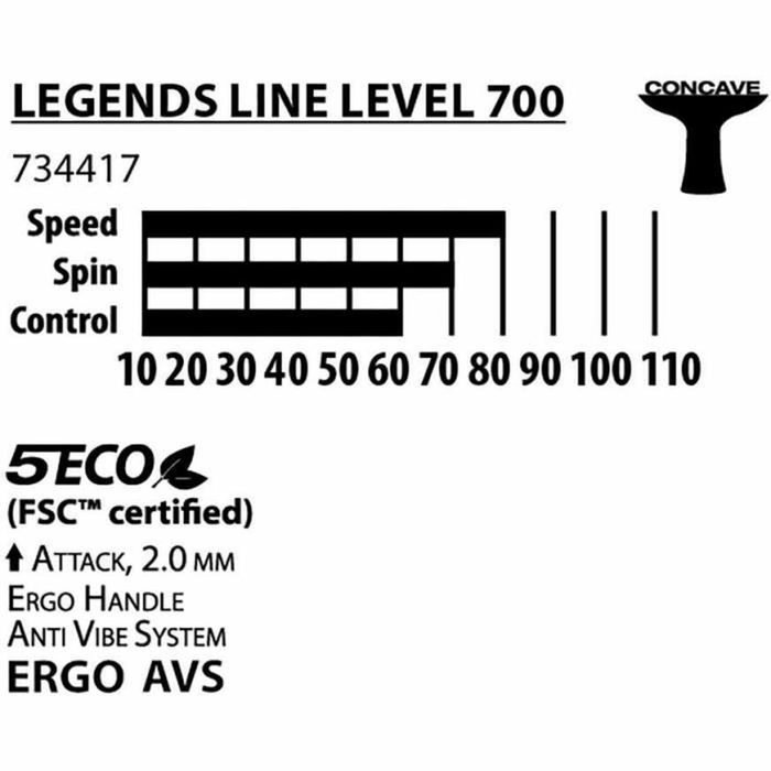 Schildkrot Raqueta de tenis de mesa LEGENDS 700 FSC