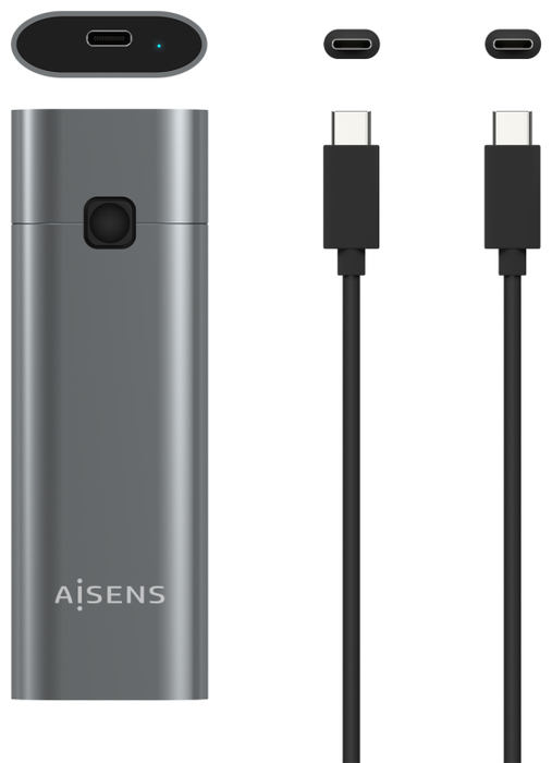 Aisens Caja Externa M.2 NVMe ASM2-021GR USB 3.2 Gen2 Gris