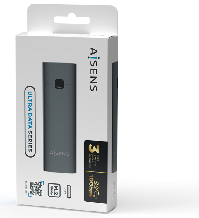 Aisens Caja Externa M.2 NVMe ASM2-021GR USB 3.2 Gen2 Gris