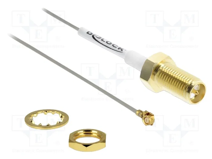 DeLOCK 88343 Cable de antena coaxial RP-SMA hembra a MHF® I 1.37 de 20 cm DeLOCK 88343 Cable de antena coaxial RP-SMA hembra a MHF® I 1.37 de 20 cm