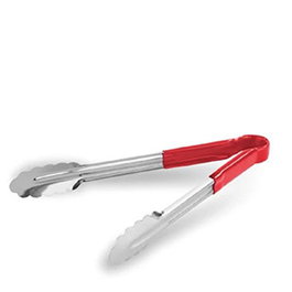 Vollrath Pujadas Pinza para Buffet en Acero Inoxidable, Color Rojo, 30 cm