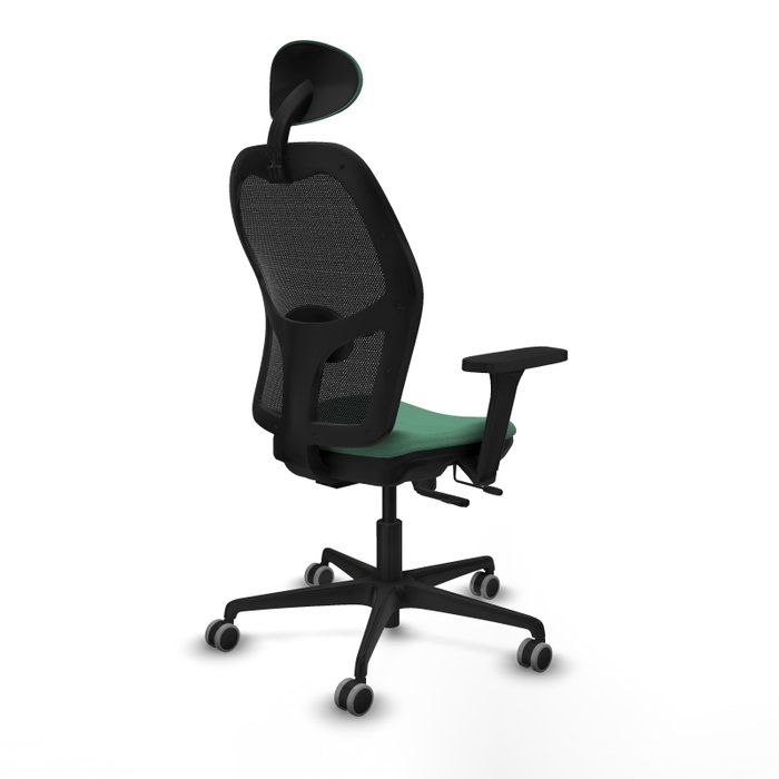 PIQUERAS Y CRESPO Silla de oficina Jorquera con Mecanismo Sincro/Traslack Verde Esmeralda