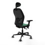 PIQUERAS Y CRESPO Silla de oficina Jorquera con Mecanismo Sincro/Traslack Verde Esmeralda