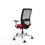PIQUERAS Y CRESPO Silla de oficina Zulema con mecanismo Sincro, Rojo y Gris