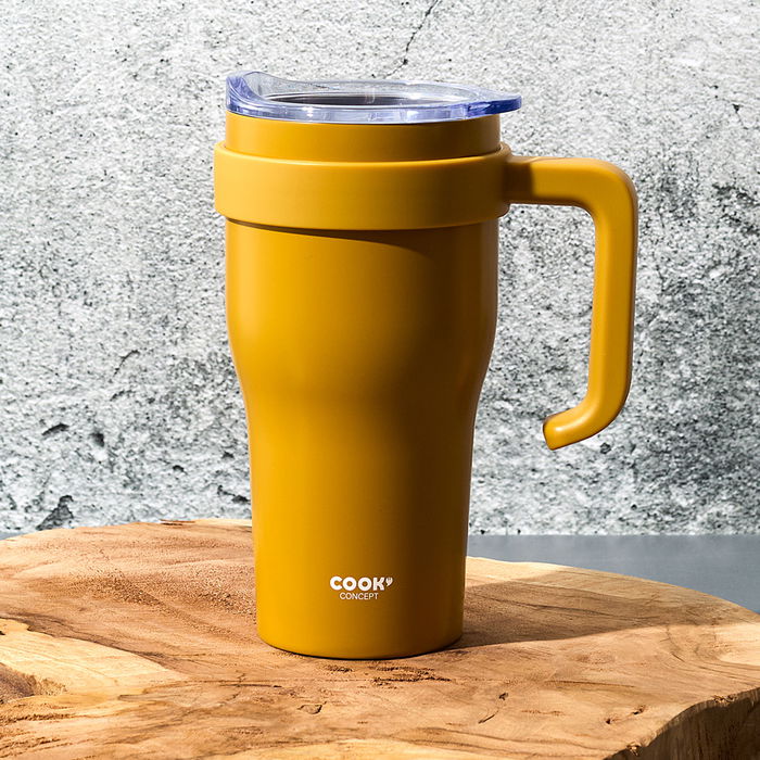 Cook Concept Mug Térmico Miami 600 Ml Mantiene Frío/Caliente 6 Horas Acero Inoxidable Ideal para Deportes y Viajes