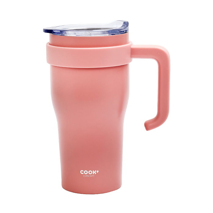 Cook Concept Mug Térmico Miami 600 Ml Mantiene Frío/Caliente 6 Horas Acero Inoxidable Ideal para Deportes y Viajes