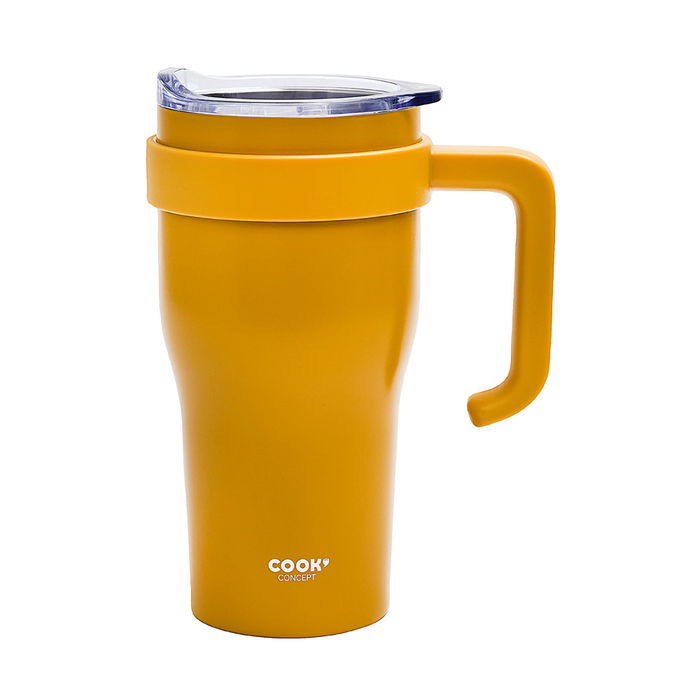 Cook Concept Mug Térmico Miami 600 Ml Mantiene Frío/Caliente 6 Horas Acero Inoxidable Ideal para Deportes y Viajes