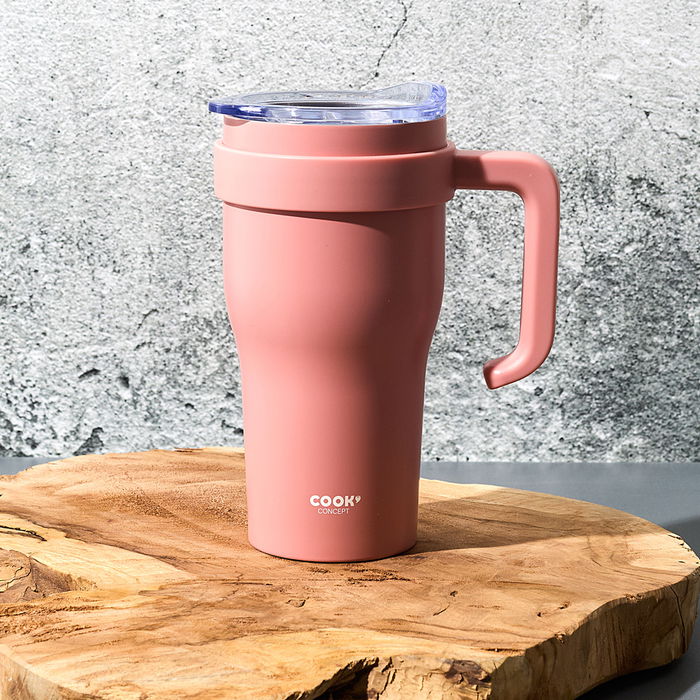 Cook Concept Mug Térmico Miami 600 Ml Mantiene Frío/Caliente 6 Horas Acero Inoxidable Ideal para Deportes y Viajes