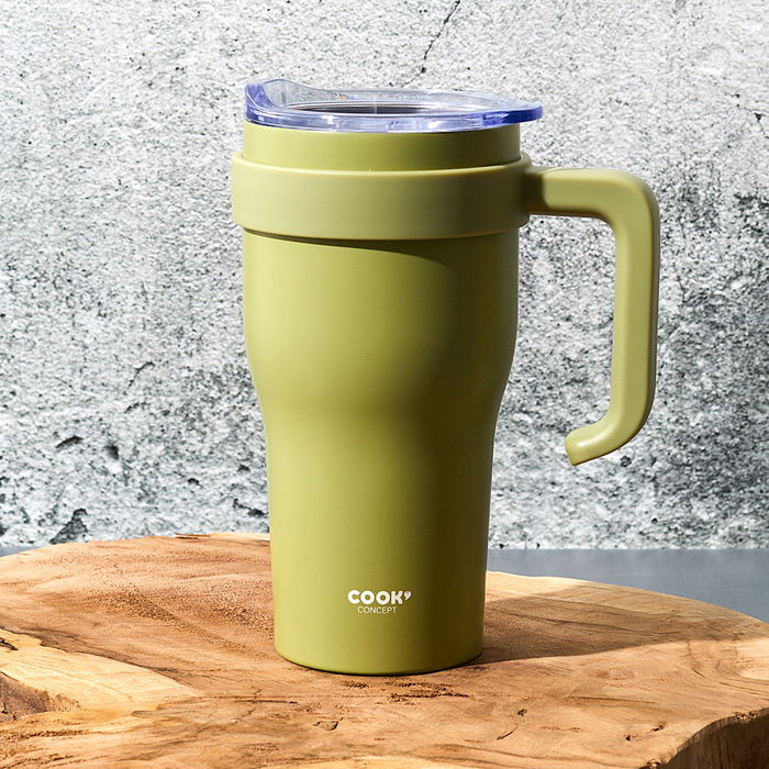 Cook Concept Mug Térmico Miami 600 Ml Mantiene Frío/Caliente 6 Horas Acero Inoxidable Ideal para Deportes y Viajes
