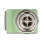 DeLOCK 60681 Adaptador M12 X-codificado 8 Pin a RJ45 Cat.5e Verde Angular