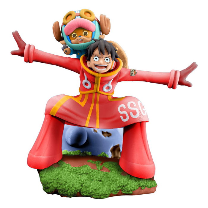 One Piece Petitrama Set de 4 Estatua PVC Logbox Re Birth Egghead 9 cm