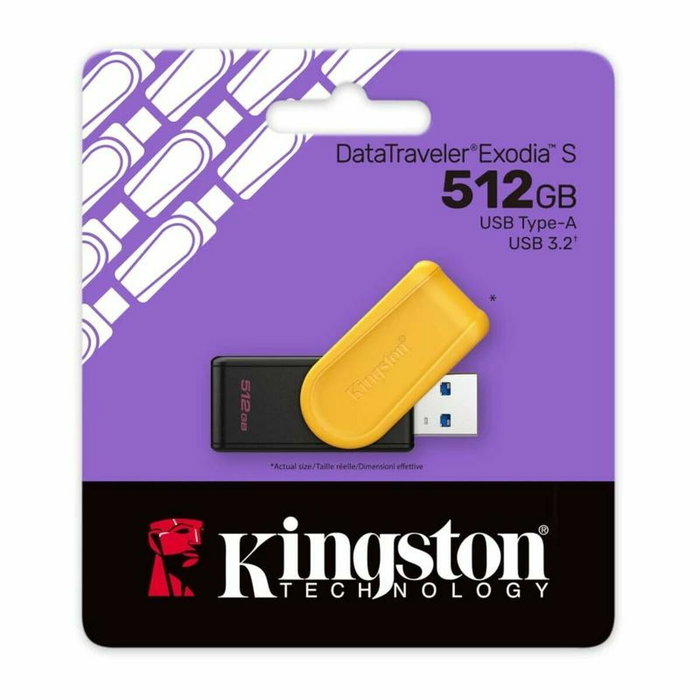 Kingston DataTraveler Exodia S 512 GB Negro/Amarillo