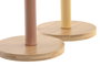 DKD Home Decor Portarrollos de Acero Inoxidable y Bambú, Surtido de 2