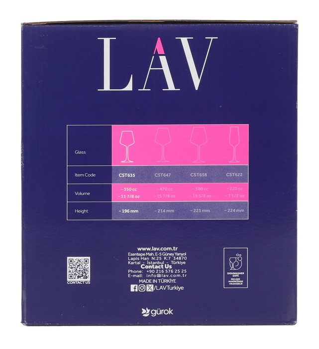 LAV Set de 6 Copas de Vino Coast 35cl