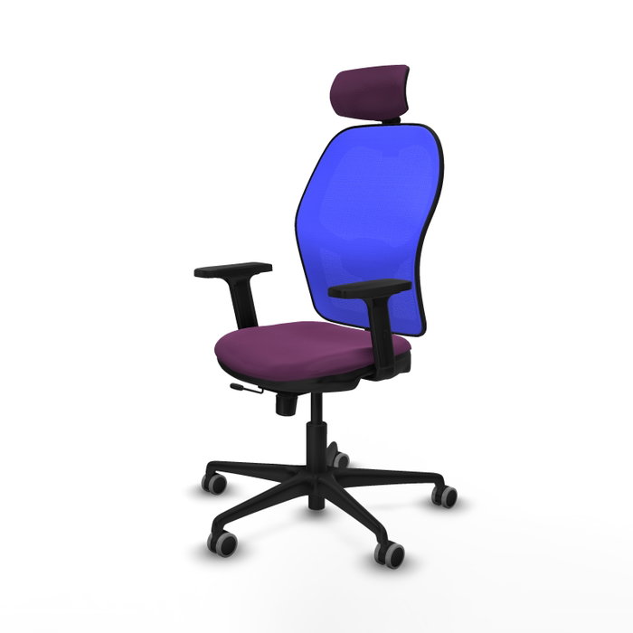 PIQUERAS Y CRESPO Silla de oficina Jorquera Sincro/Traslack Morado y Azul