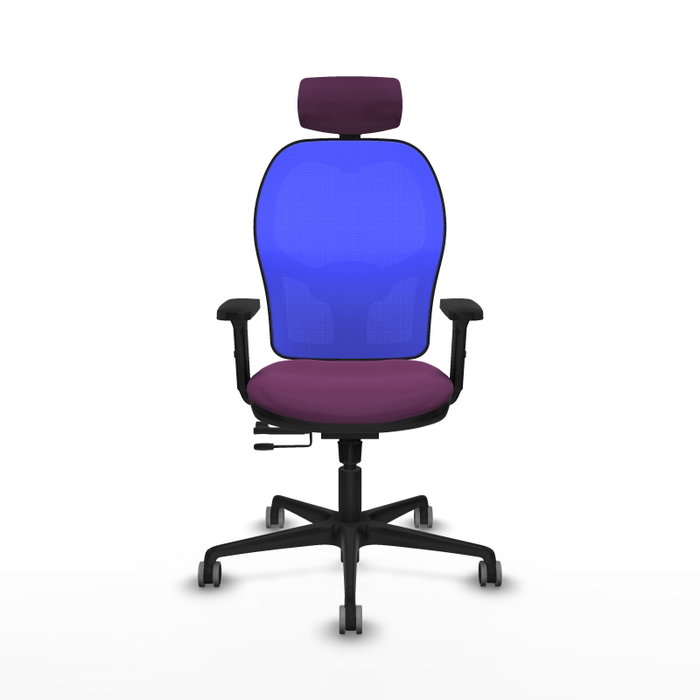 PIQUERAS Y CRESPO Silla de oficina Jorquera Sincro/Traslack Morado y Azul