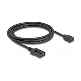 DeLOCK Cable HDMI Automotriz 3m HDMI-A Hembra a HDMI-E Macho 4K 60Hz 18Gbit/s HDR Negro
