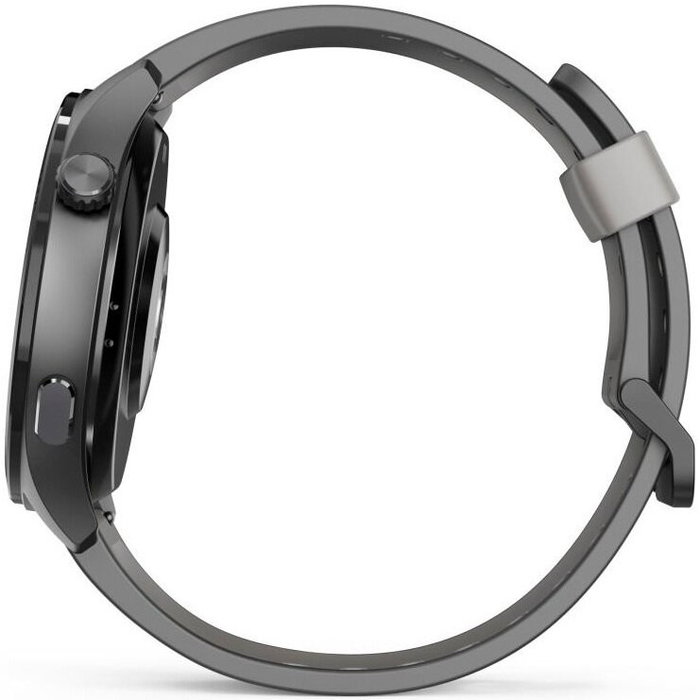 Hama Smartwatch 9000 Reloj Inteligente Negro-Gris Caja de Acero y Pulsera de Silicona GPS Pulsómetro SpO2 Amoled