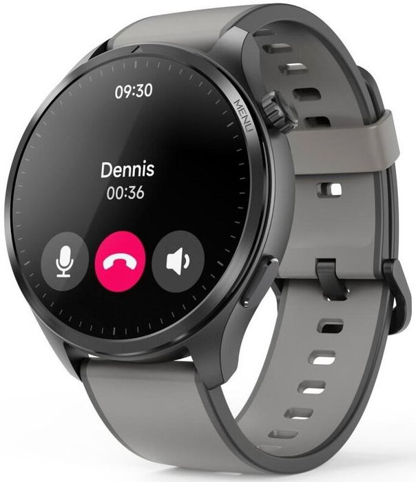 Hama Smartwatch 9000 Reloj Inteligente Negro-Gris Caja de Acero y Pulsera de Silicona GPS Pulsómetro SpO2 Amoled