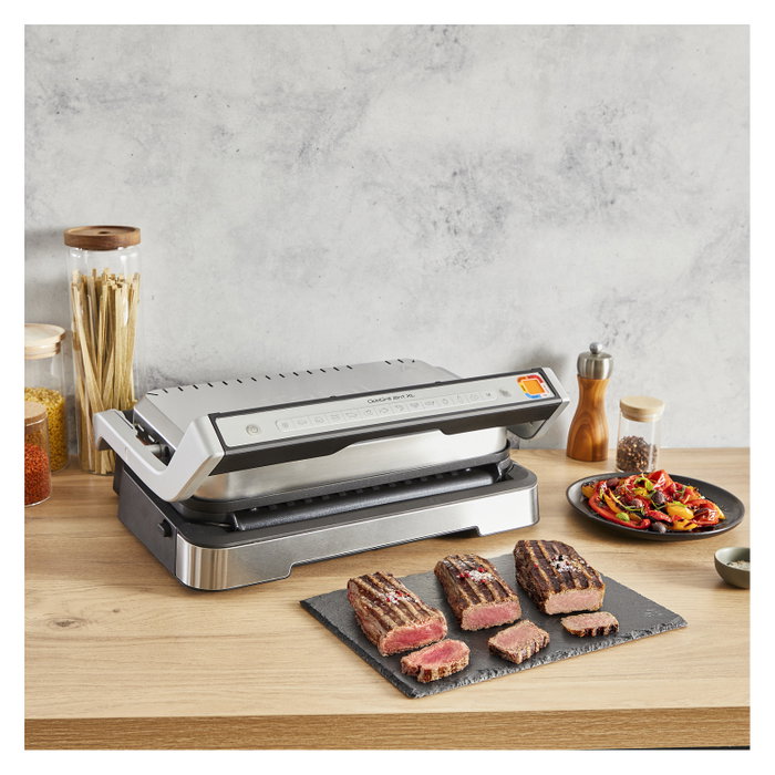 Tefal OptiGrill 2in1 GC773D10 Parrilla Eléctrica Acero Inoxidable 2100W 600cm²