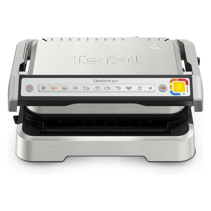Tefal OptiGrill 2in1 GC773D10 Parrilla Eléctrica Acero Inoxidable 2100W 600cm²