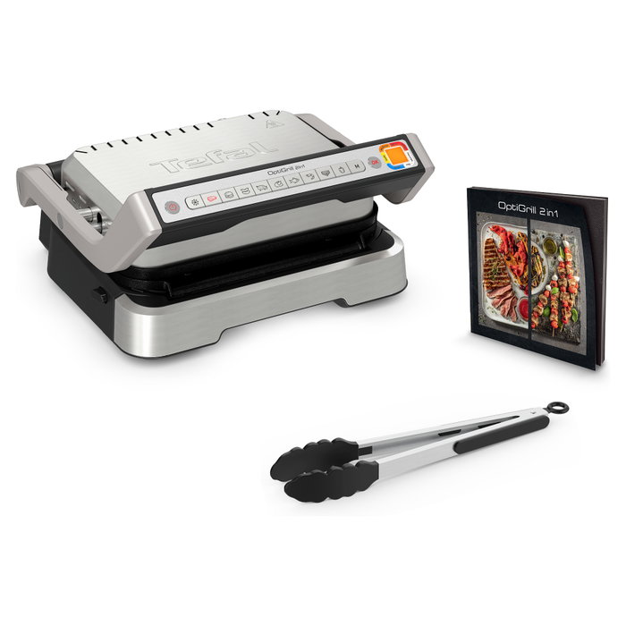 Tefal OptiGrill 2in1 GC773D10 Parrilla Eléctrica Acero Inoxidable 2100W 600cm²