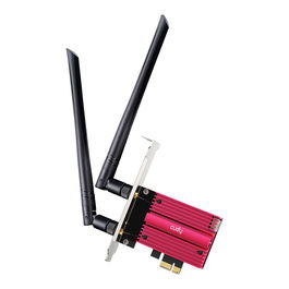 Cudy BE9300 Adaptador WiFi 7 PCIe para PC, Interno e Inalámbrico, Bluetooth 5.4, 5765 Mbps, Banda Triple (2.4/5/6 GHz), Antena Externa 2x2, Compatible con Windows 11