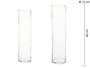 Giftdecor Jarrón de Cristal Cilíndrico Transparente - 15 cm de Diámetro x 60 cm de Alto - Vidrio