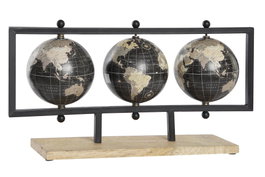 DKD Home Decor Globo Terráqueo con Mango y 3 Bolas